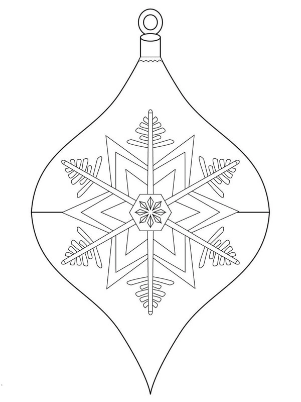 Christmas ball with a star coloring page